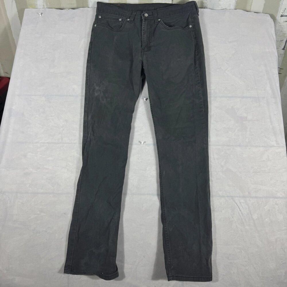 Levi's 514 Straight Leg Jeans Mens Dark Gray Denim Classic Streetwear Size 34x34